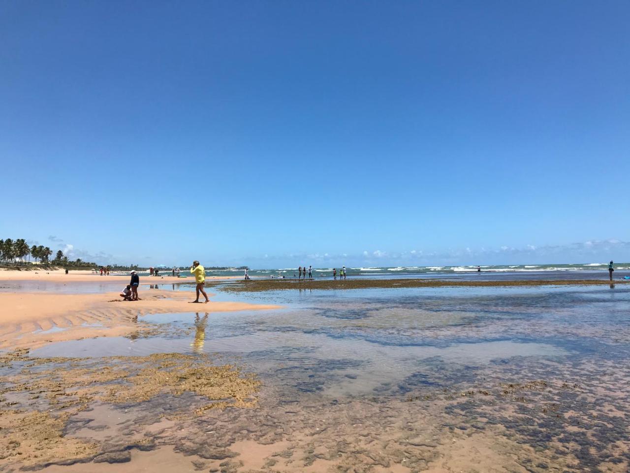 Flat Guarajuba Beira Da Praia Pe Na Areia Exterior foto